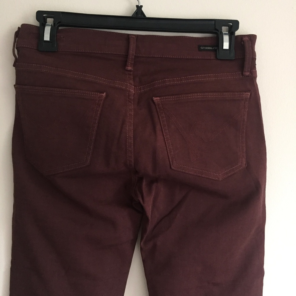 CITIZENS OF HUMANITY Maroon Ava Lowrise Jeans 27 - Picture 9 of 16